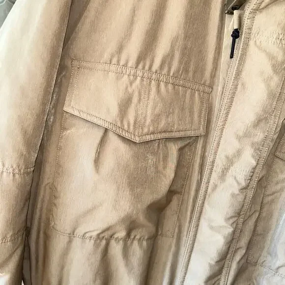Vtg LL Bean Mens Tall XL Field Coat Utility Primaloft Lined Brown Hood Parka
